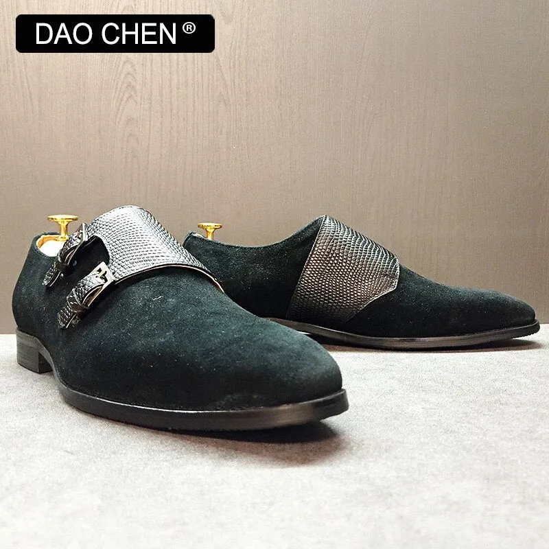 Loafers Vince Camuto LUXURY BRAND MEN LOAFERS SHOES DOUBLE MONK SHOES LEATHER FASHION CASUAL MEN DRESS SHOES BLACK BROWN OFFICE WEDDING SHOES FOR MEN