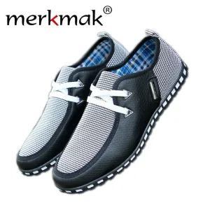 Merkmak Fashion Canvas Male Shoes Flats Casual Wrestling Shoes