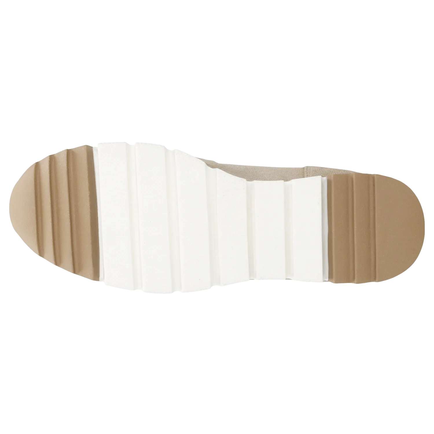 Flat Sole Oxfords Wojas Beige Leather Loafers with Golden Logo | 4613564