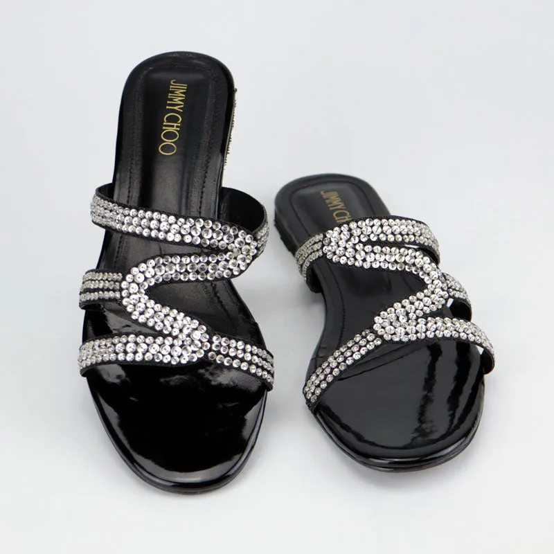 Luxury Stones Embellishment High-End Fancy Flats for Women #1809 #22 Custom Cat Slippers