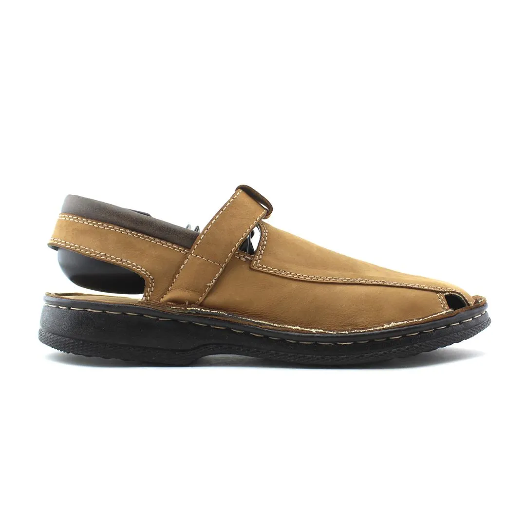 Furry Slippers Men Sandal (Camel)