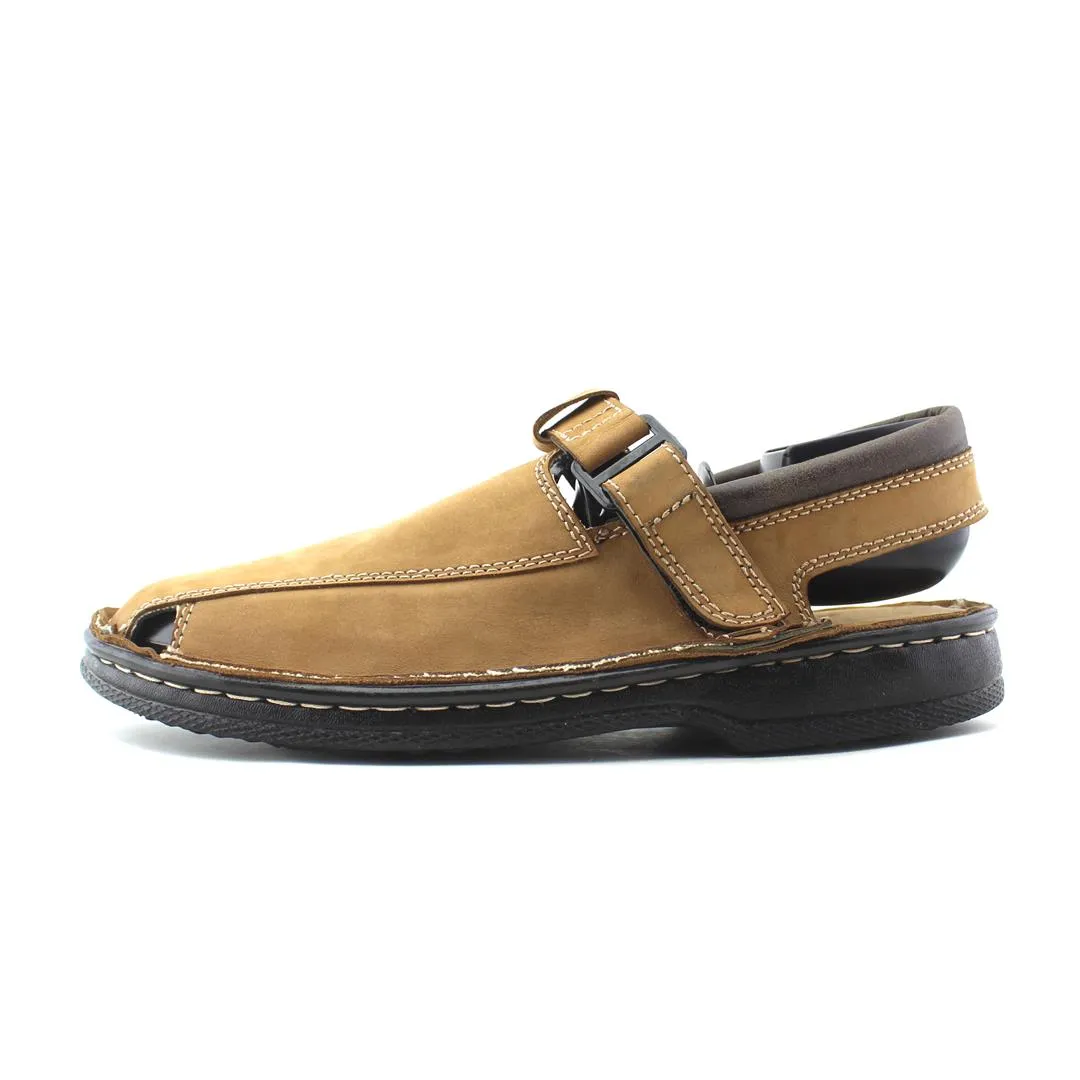 Slippers Open Now Men Sandal (Camel)