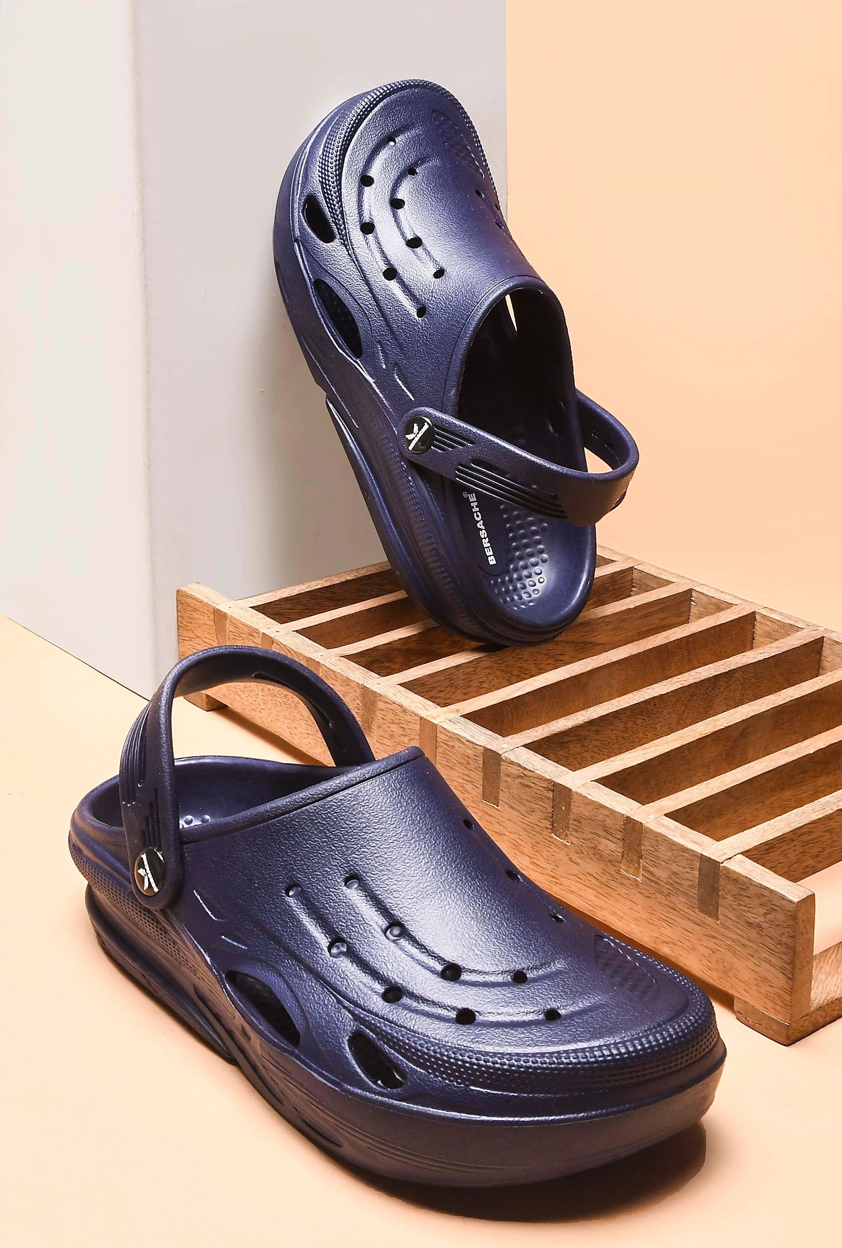 Bersache Extra Soft Classic Casual with  Regular wear with Ultra Soft & Flexibility Technology Clogs for Men's & Boy's 6062-Navy House Slippers On Sale