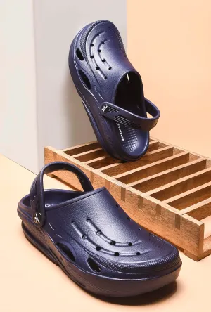 Bersache Extra Soft Classic Casual with  Regular wear with Ultra Soft & Flexibility Technology Clogs for Men's & Boy's 6062-Navy Designer Rubber Slippers