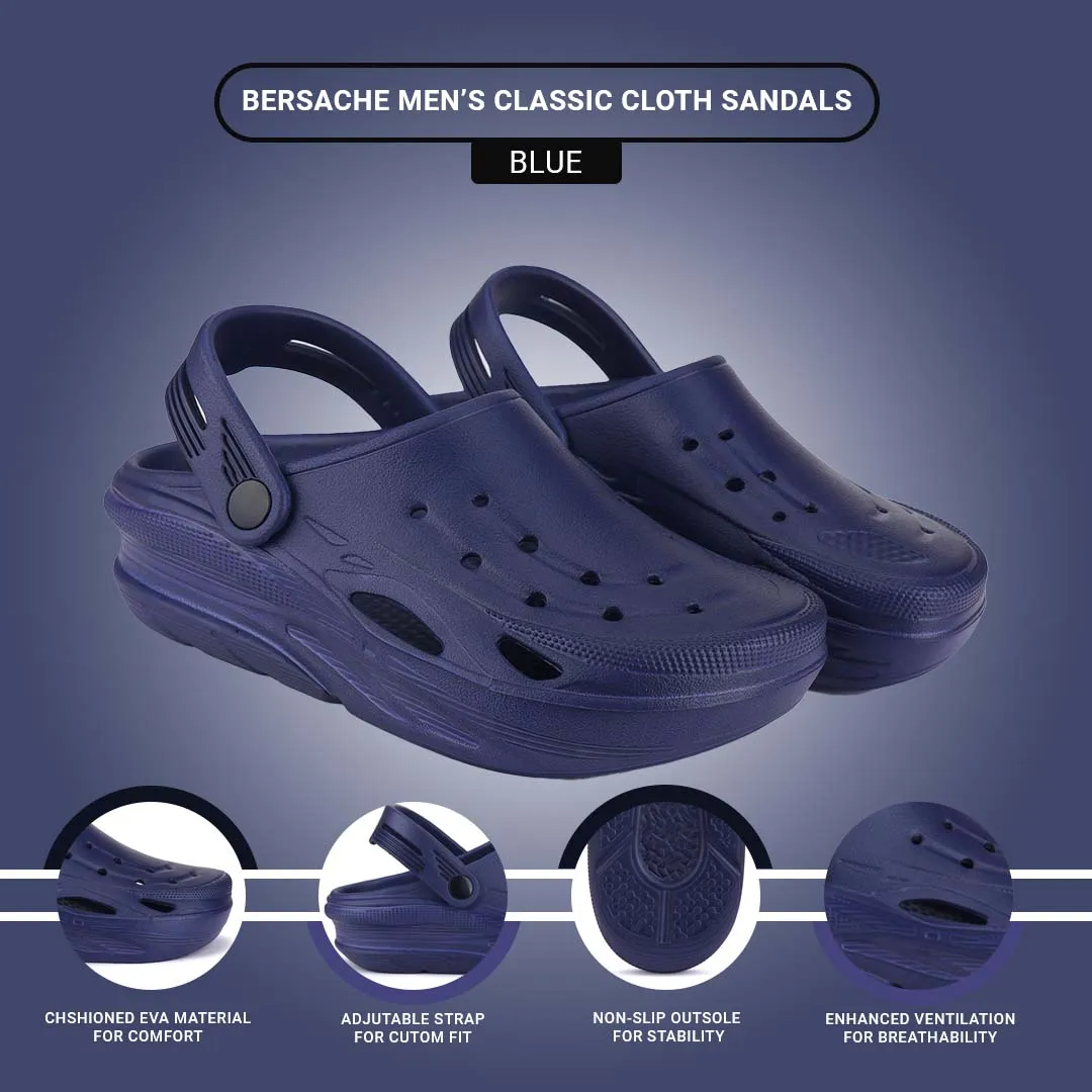 Bersache Extra Soft Classic Casual with  Regular wear with Ultra Soft & Flexibility Technology Clogs for Men's & Boy's 6062-Navy Slippers With Smiley Faces