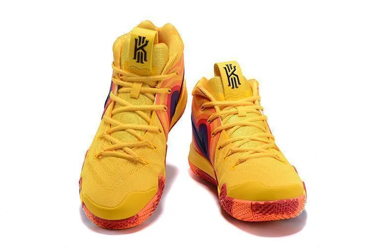 Best Affordable Asics Running Shoes Nike Kyrie 4 "70s" Yellow Men Basketball Shoes Sale Size US 7-12