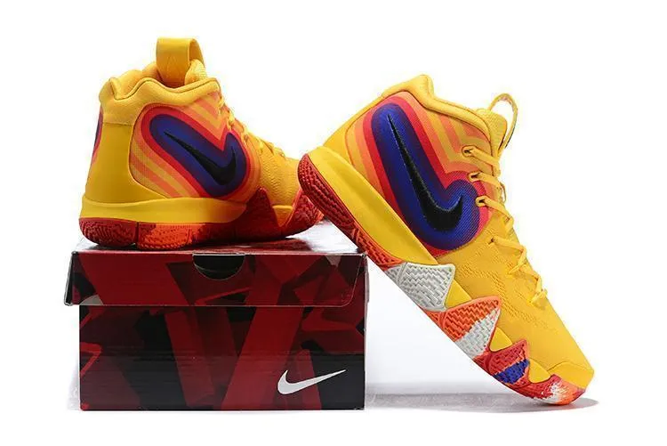 Nike Kyrie 4 "70s" Yellow Men Basketball Shoes Sale Size US 7-12 Shoes Comparable To Asics Kayano