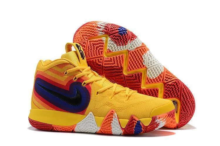 Best Asics Zumba Shoes Nike Kyrie 4 "70s" Yellow Men Basketball Shoes Sale Size US 7-12