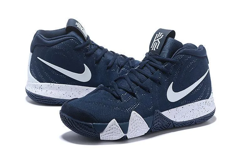 Nike Kyrie 4 Navy White Men Basketball Shoes Sale Size US 7-12 Best Asics Shoes For Aerobics