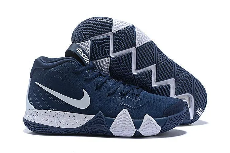 Nike Kyrie 4 Navy White Men Basketball Shoes Sale Size US 7-12 Asics Shoes Trendy