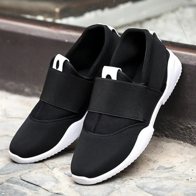 Men Casual Shoes Canvas Flats Size 39-44 Summer Comfortable Fashion Patchwork Men Shoes Flat Slip On Elastic Plimsolls Driving Casual Shoes For Wide Flat Feet