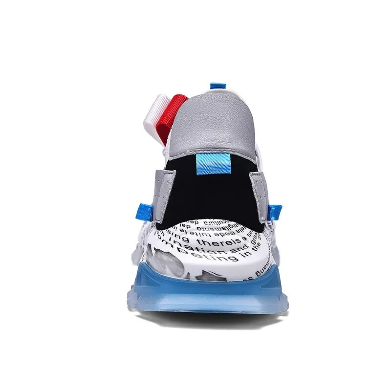 Men Casual Shoes  Sneakers 8053 Arc Crazy Horse Leather Platform Casual Shoes Size 7