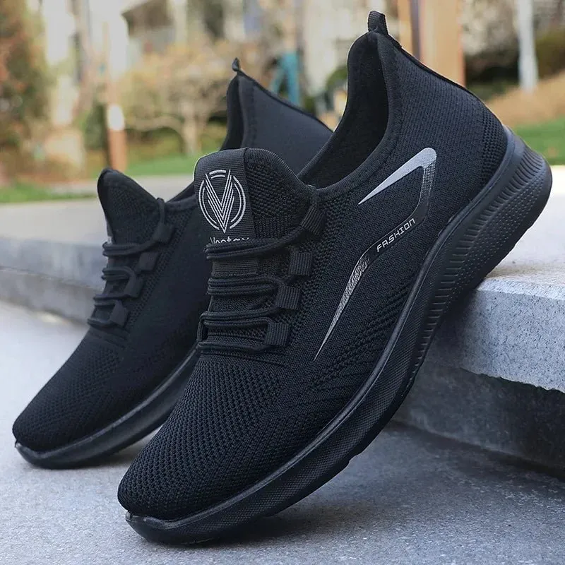 Men Casual Sports Shoes Spring Fashion Flyweave Backless Shoes Casual
