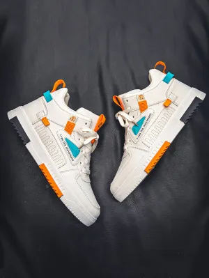 Men Letter Patch Decor Lace-up Front High Top Skate Shoes Amiri Sneakers