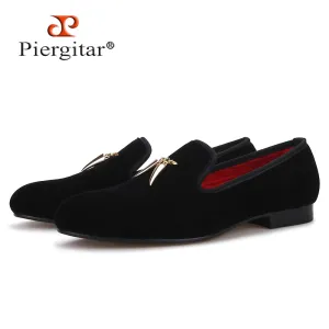 Pretty You London Slippers Men Velvet wedding loafers