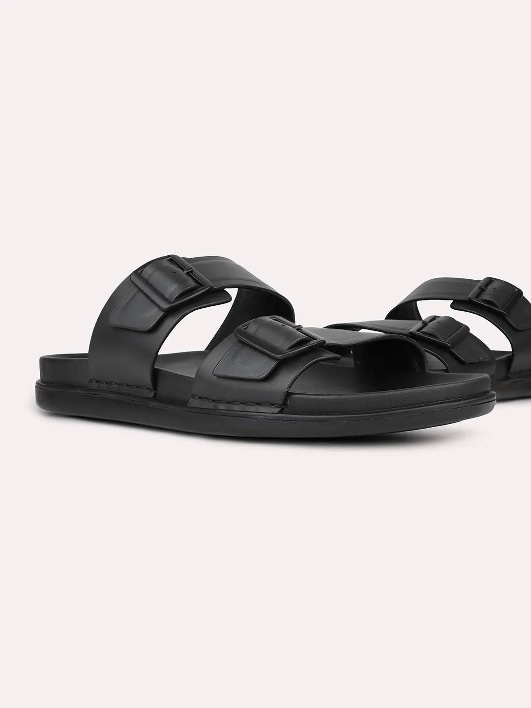 Sandals Size 5 Mens Black Solid Round Toe Casual Sandals