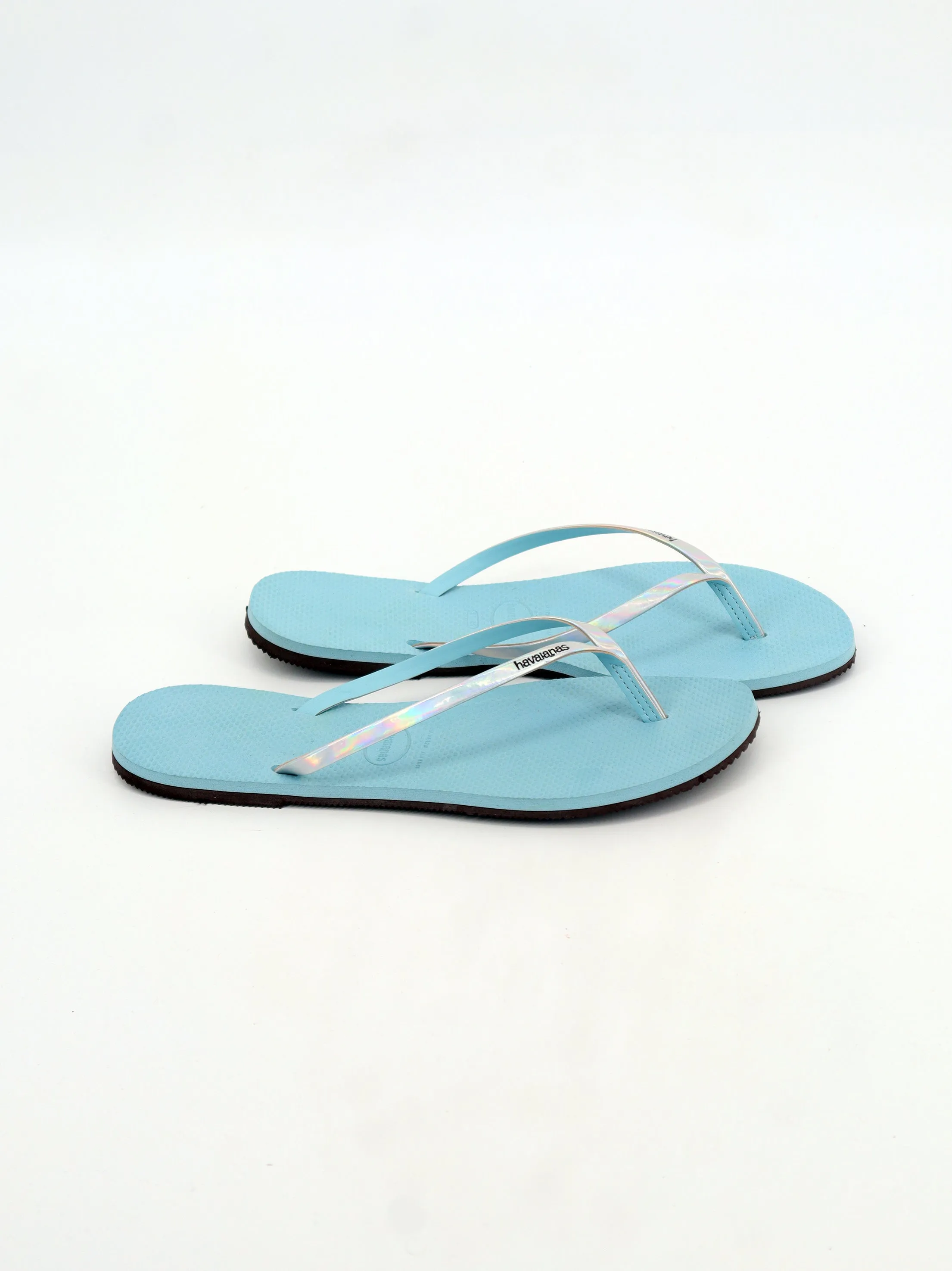 Men's Brand Logo Printed Slippers,Light Blue Heeled Slippers