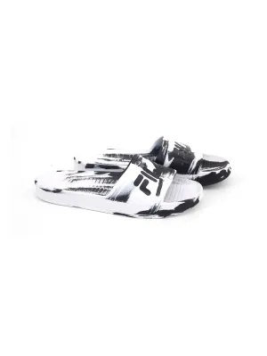 Dancing Slippers Men's Brand Logo Printed Slippers,White