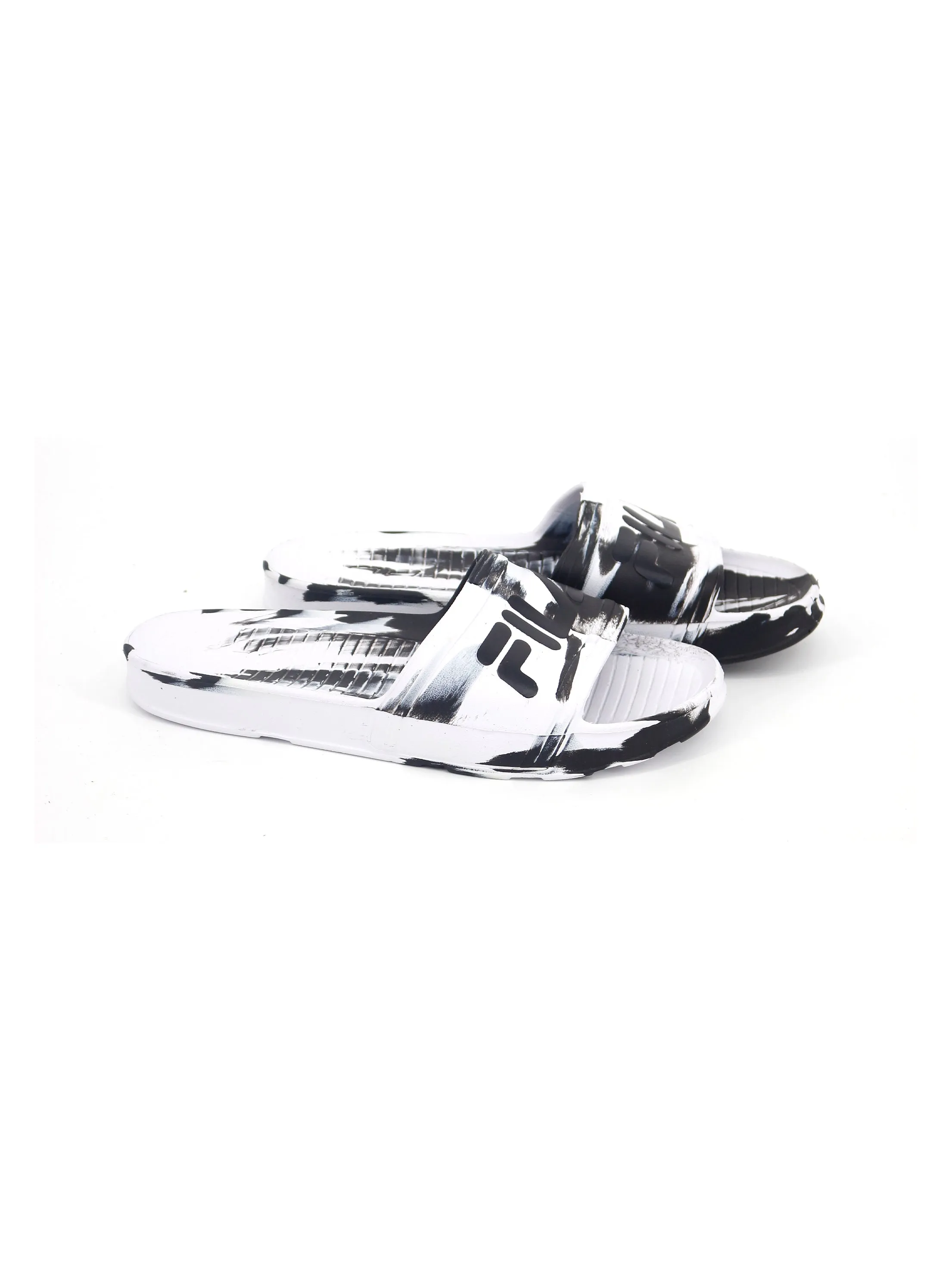 Men's Brand Logo Printed Slippers,White Foldable Travel Slippers