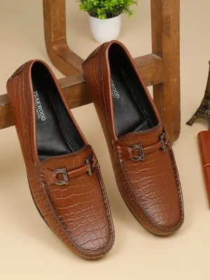 1960s Casual Shoes Men's Brown Texture Leather Flexi 360 Loafers