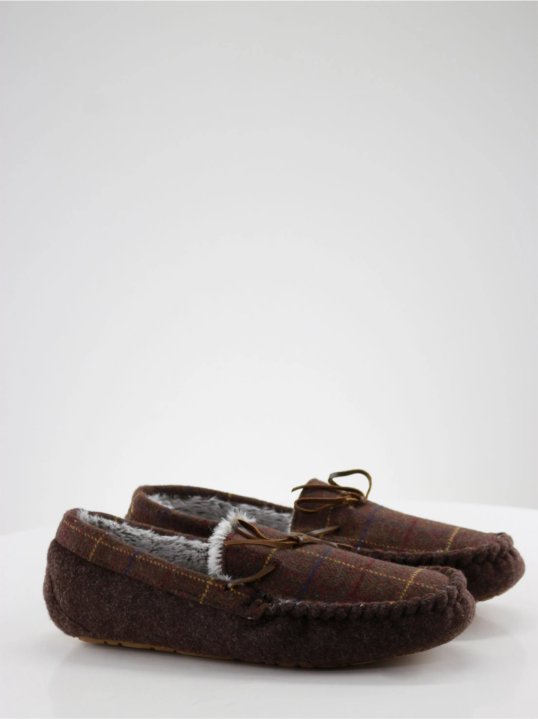 Fur Inside Slippers Men's Faux Fur Inside Slippers, Brown