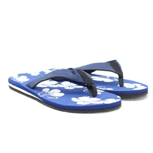 Men's Floral Flip Flop,Navy Sliders For Ladies