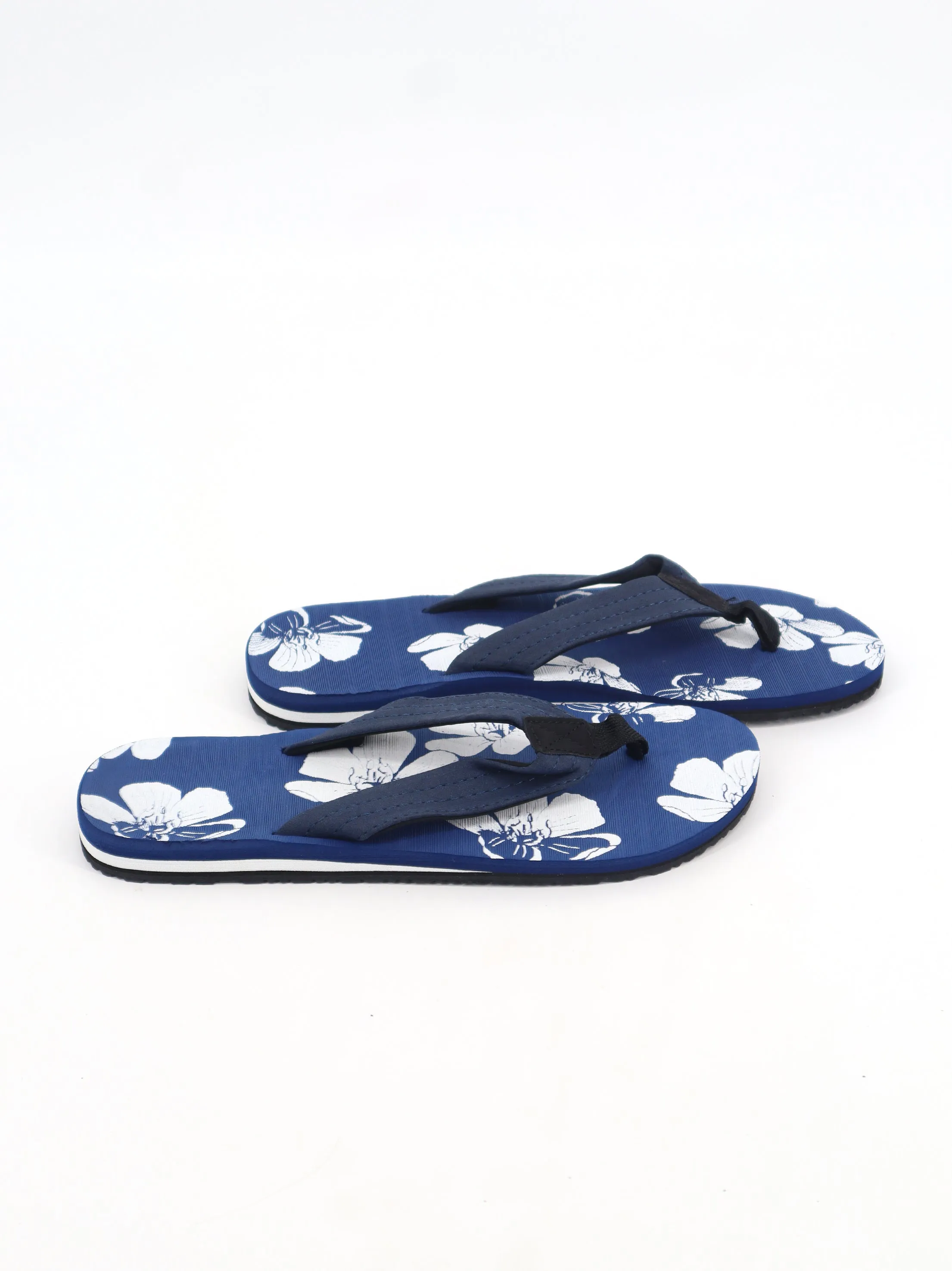 Men's Floral Printed Slippers,Blue Lems Slippers