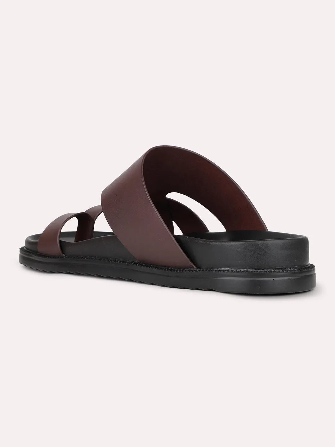 Mens Maroon Solid Round Toe Casual Sandals Sandals Hotel Cancun