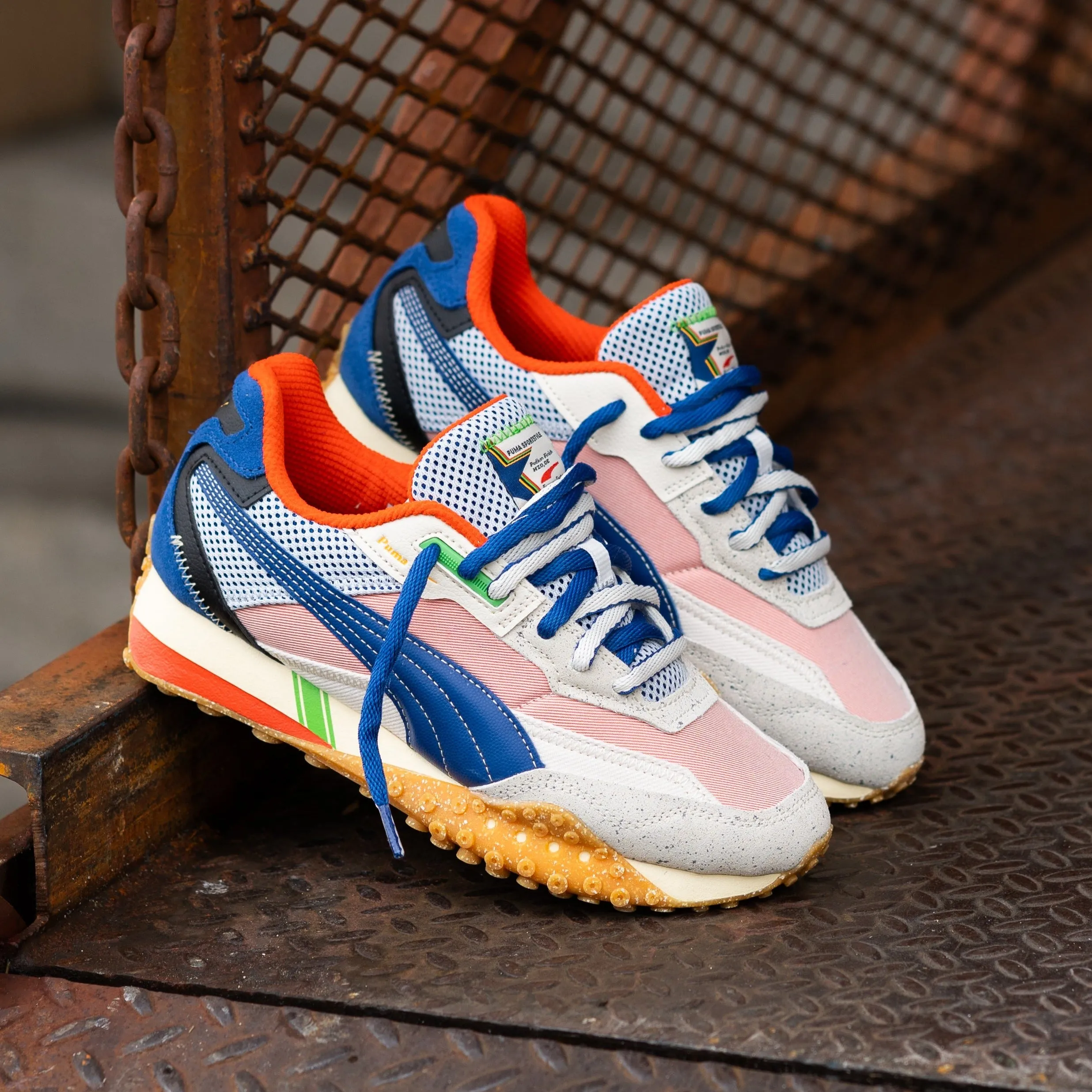 Teenage Mutant Ninja Turtles Puma Shoes Mens Puma Blacktop Rider Podium (Alpine Snow/Clyde Royal)