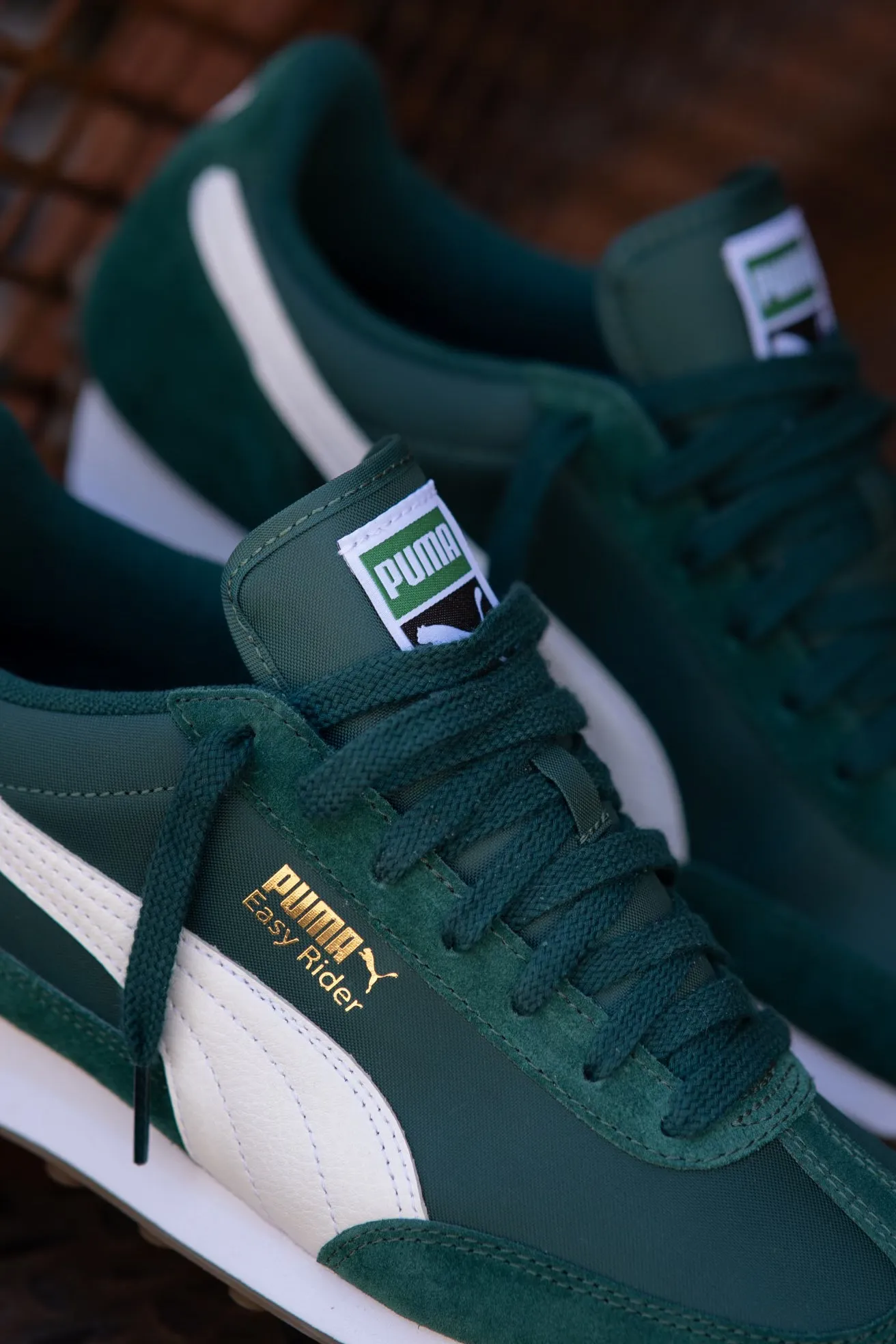 Asics Smart Running Shoes Mens Puma Easy Rider Vintage (Dark Myrtle/Puma White)