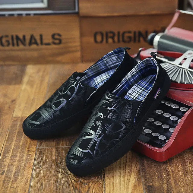 Club Casual Slip-on Golf Shoe Men's Summer  Breathable Loafers Canvas Shoes