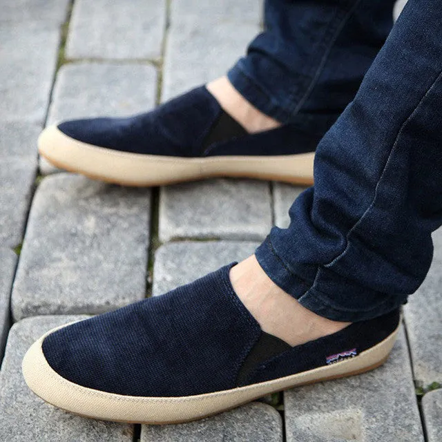 Men's Summer  Breathable Loafers Canvas Shoes Dress Shoes With Casual Clothes