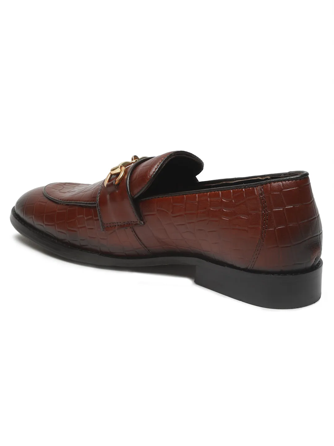 Men's Tan Texture Leather Slip-on shoes Summer Slip Ons