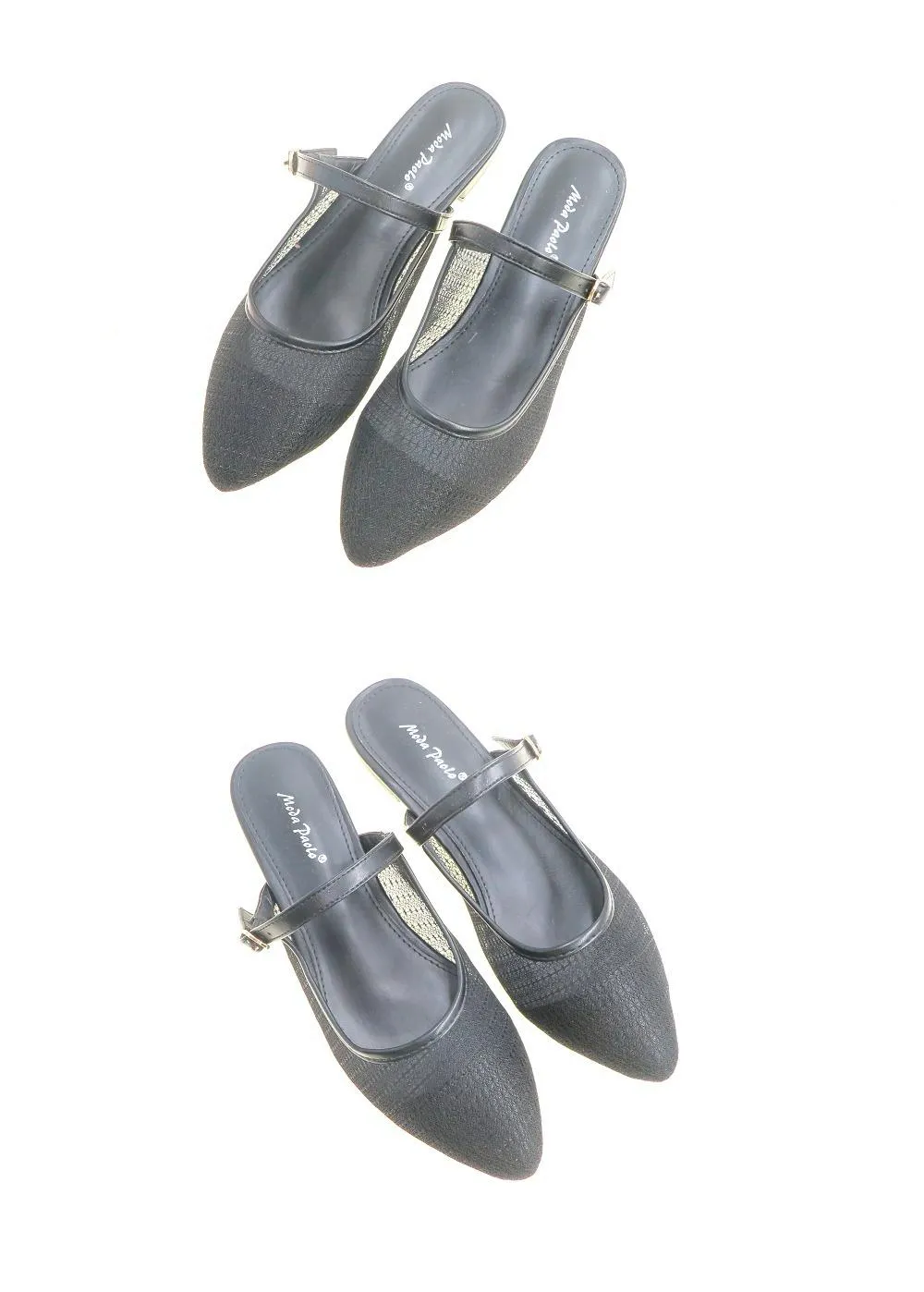 Classic Slip On Leather Moda Paolo Women Slip-Ons Heels In 2 Colours (34948T)