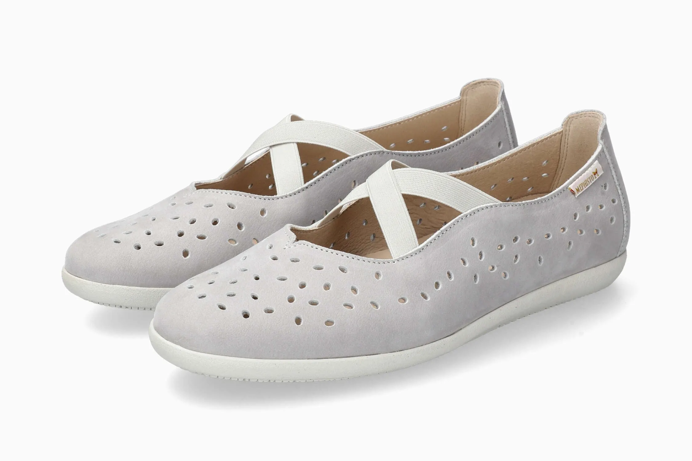 Karla Perf - Light Grey Suede Shoes Slip On