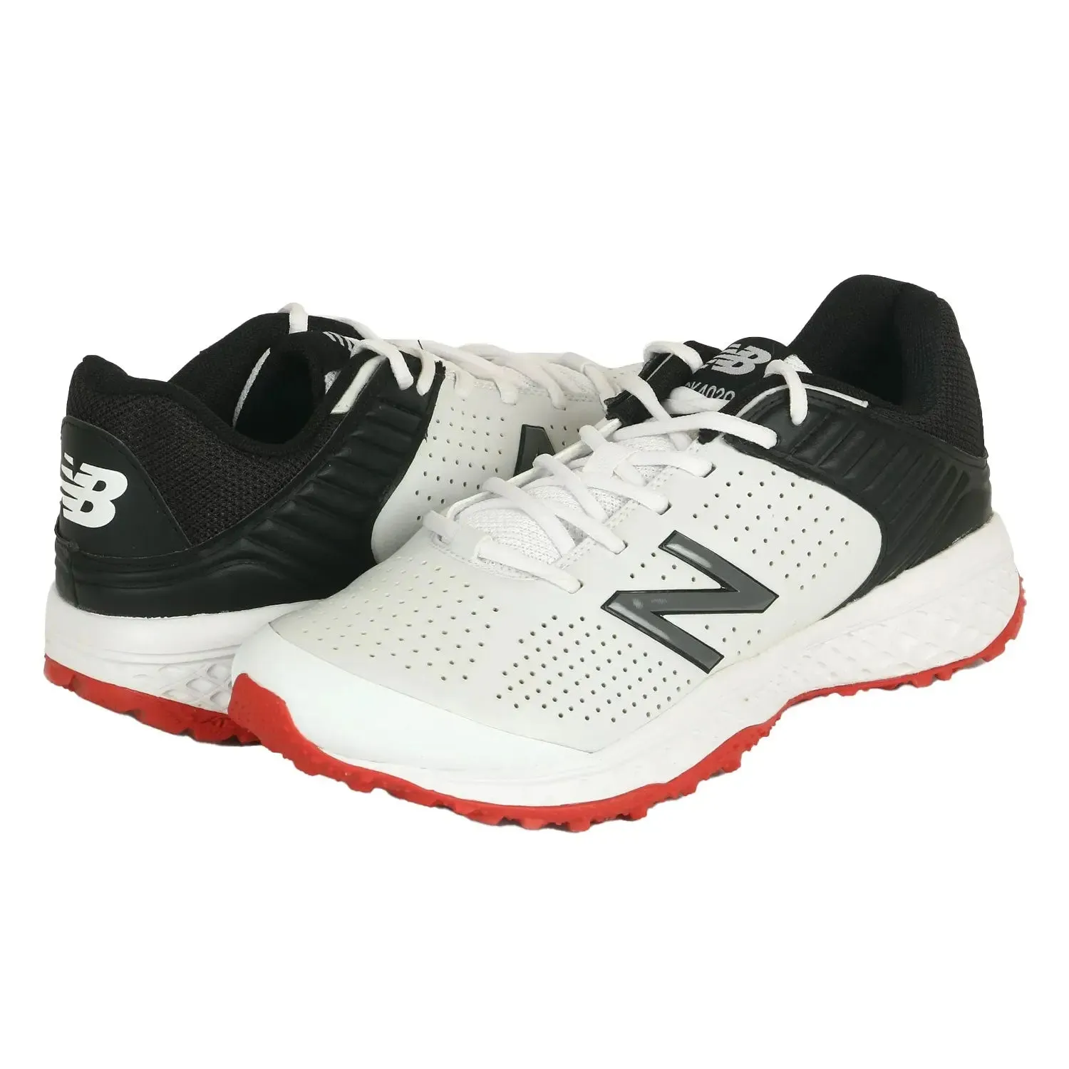 Hot Pink New Balances New Balance CK 4020 k4 Rubber Cricket Shoes - White/Red