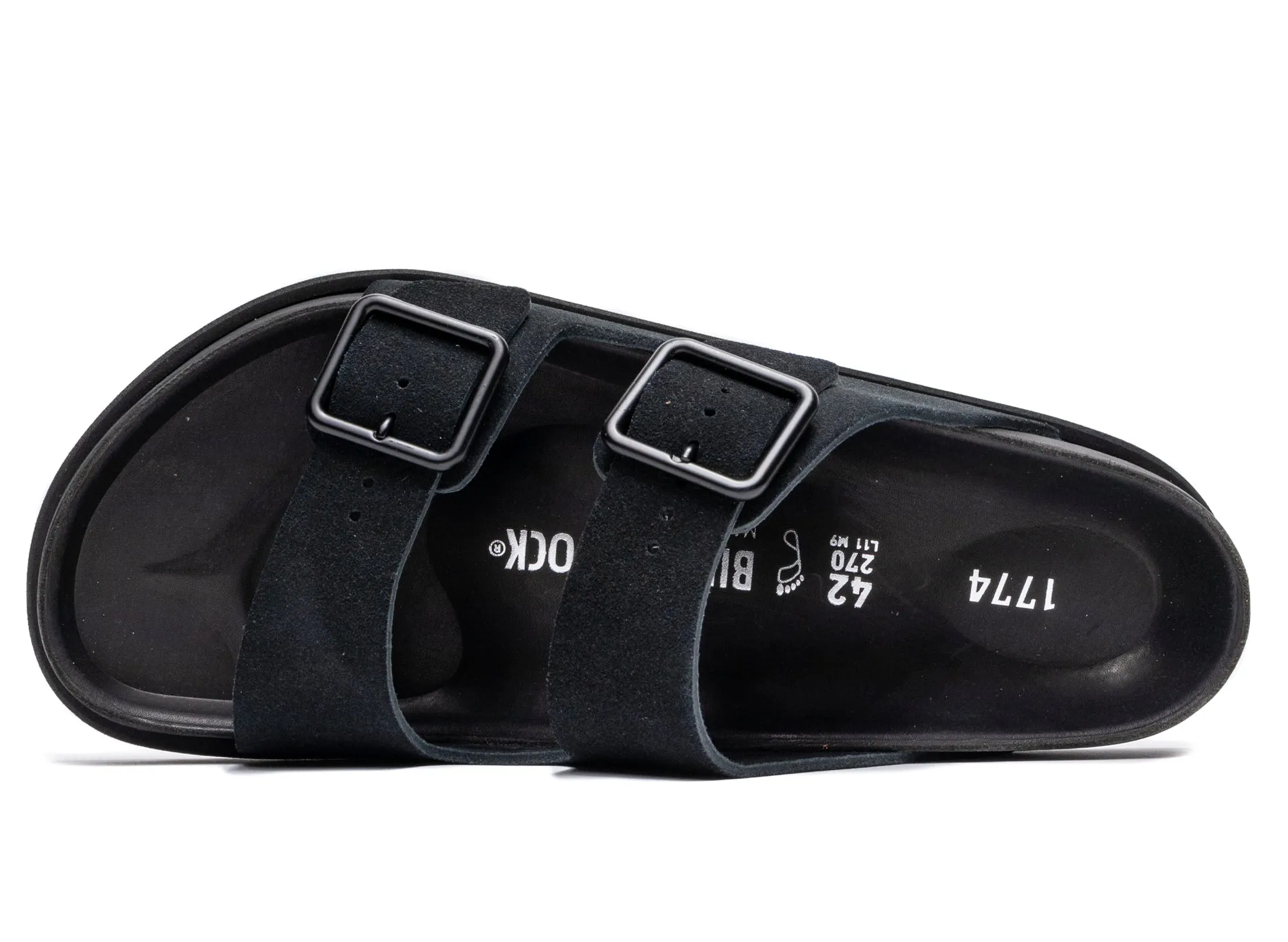 Heeled Metallic Sandals Birkenstock 1774 Arizona in Cazador Black