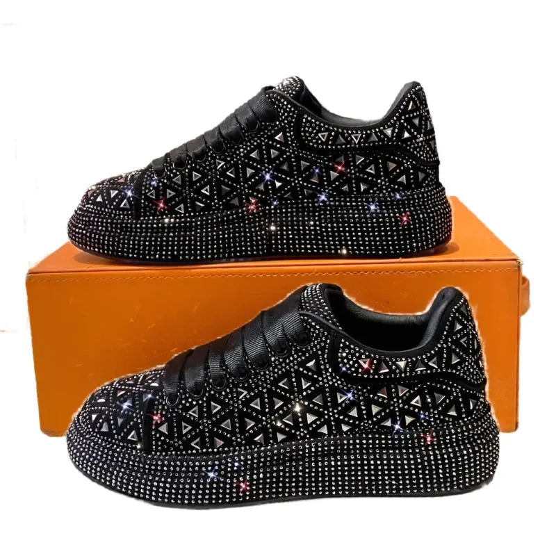 Solomon Sneakers Womens Shining Air Cushion Sneakers  Comfortable Silver Fashion Running & Casual Sport Shoes