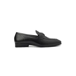 Navy Leather Loafers With Logo Soloviere Loafers