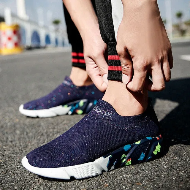 Emporio Armani Casual Shoes MWY Breathable Hollow Couple Socks Shoes Trendy Men Casual Shoes Chaussures  Homme Loafers Men Comfortable Sneakers Male Shoes