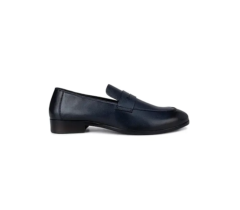 Navy Leather Panel Loafers Loafers Definition