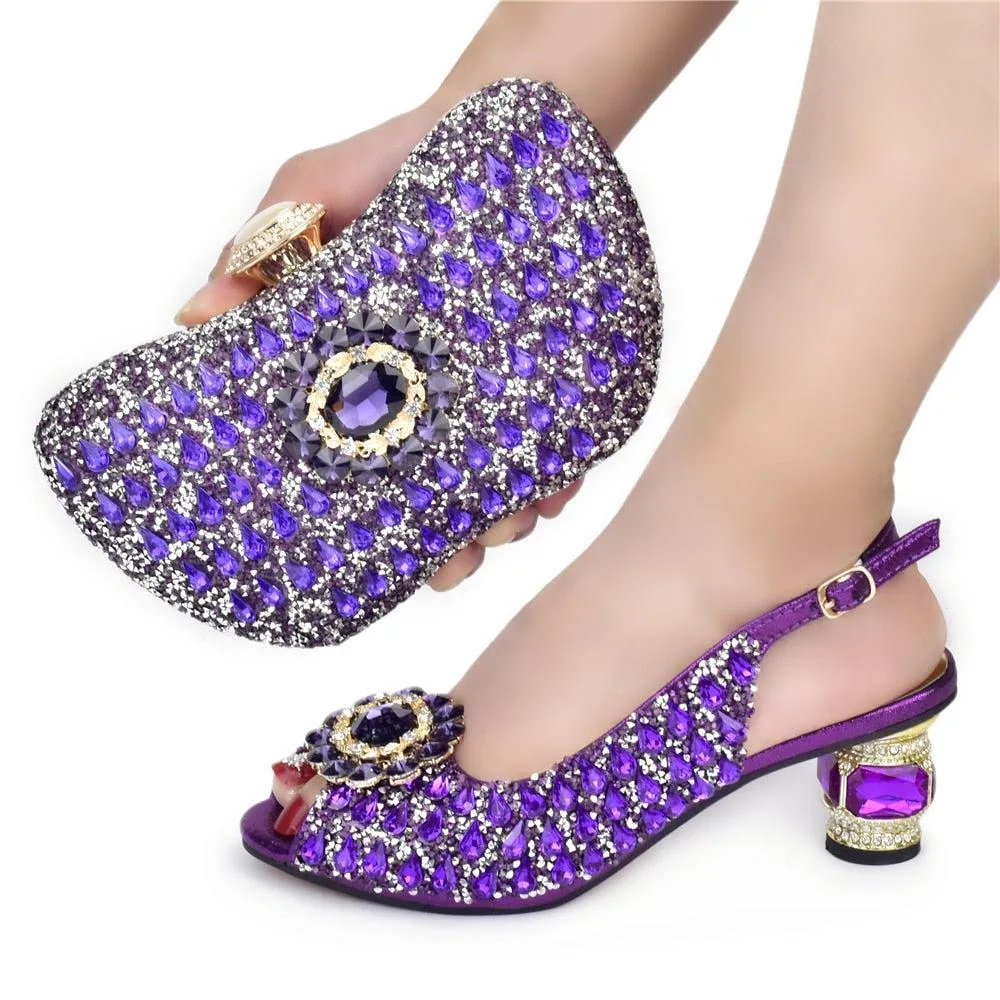 New Arrival Shoe and Bag Set For African Women Best Leather Casual Slip On Shoes