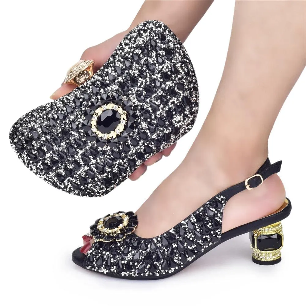 Top Casual New Arrival Shoe and Bag Set For African Women