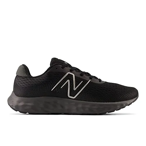 New Balance Men's 520 V8 Running Shoe, Black/Black, 10 New Balance Plateados