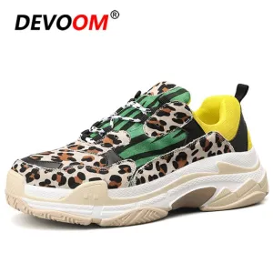 Casual Shoes Polo New Fashion Leopard Men Sneaker Shoes Comfort Men Summer Mens Trainers 2019 Men Casual Shoes Yellow Zapatillas Deportivas Hombre