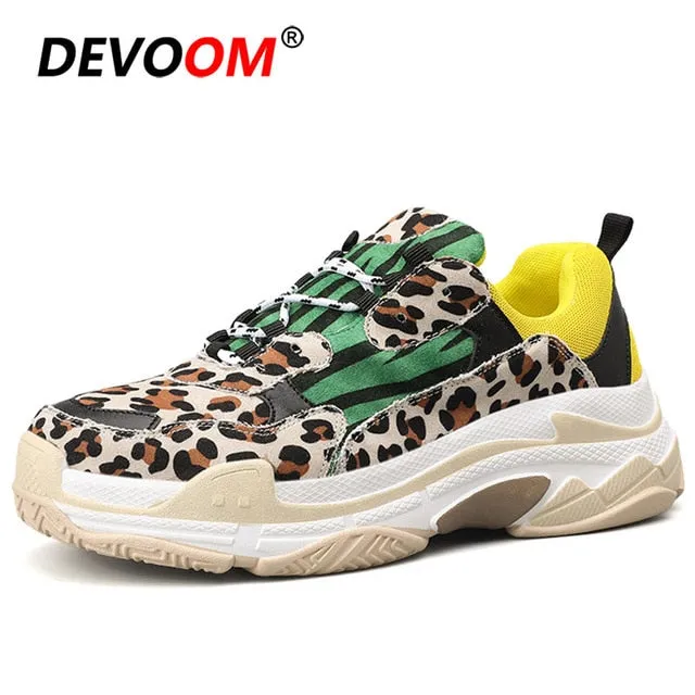 New Fashion Leopard Men Sneaker Shoes Comfort Men Summer Mens Trainers 2019 Men Casual Shoes Yellow Zapatillas Deportivas Hombre Dress Shoes With Casual Clothes