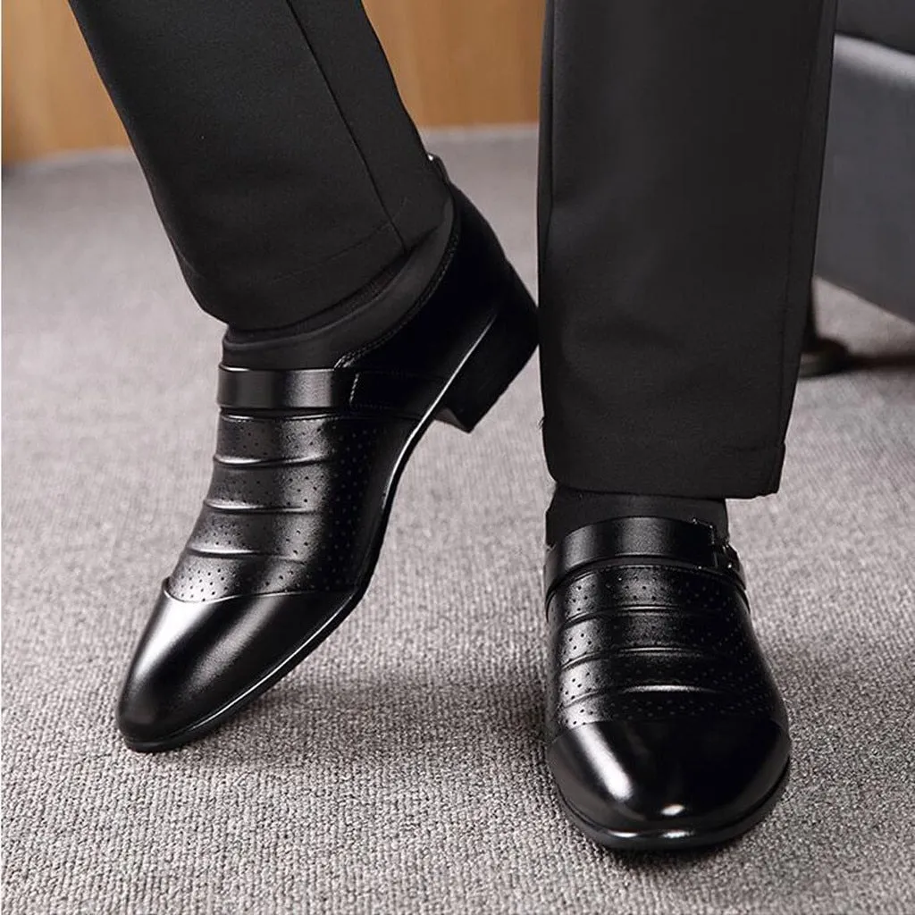 New Men Dress Shoes Fashion Wide Width Platform Loafers