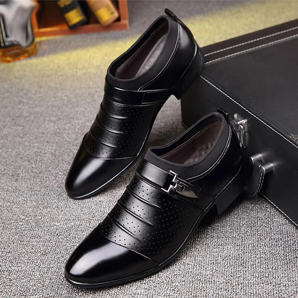 New Men Dress Shoes Fashion Leather Penny Loafers