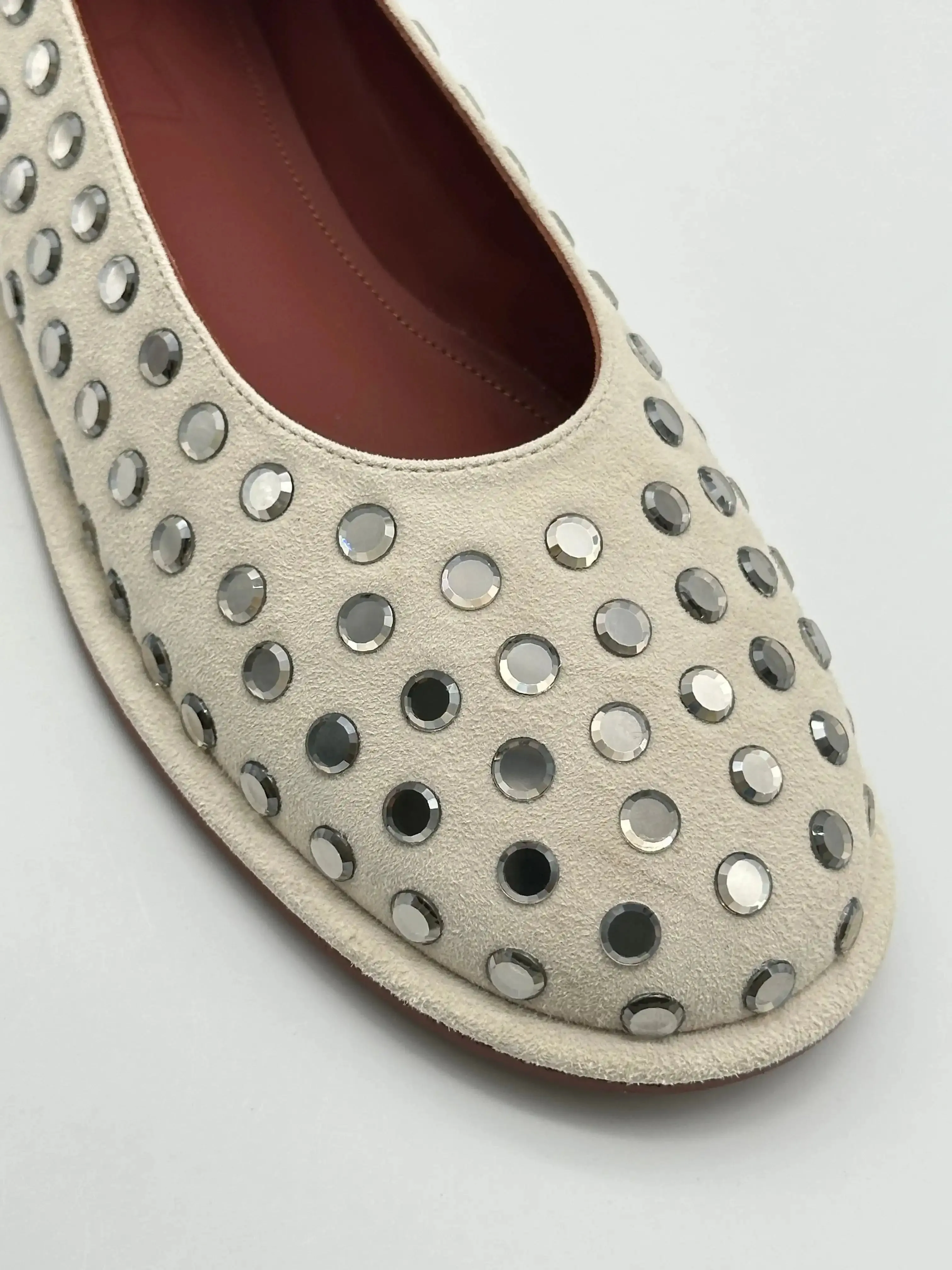 Nicoletta Crystal Suede Ballet Flats Esprit Loafers