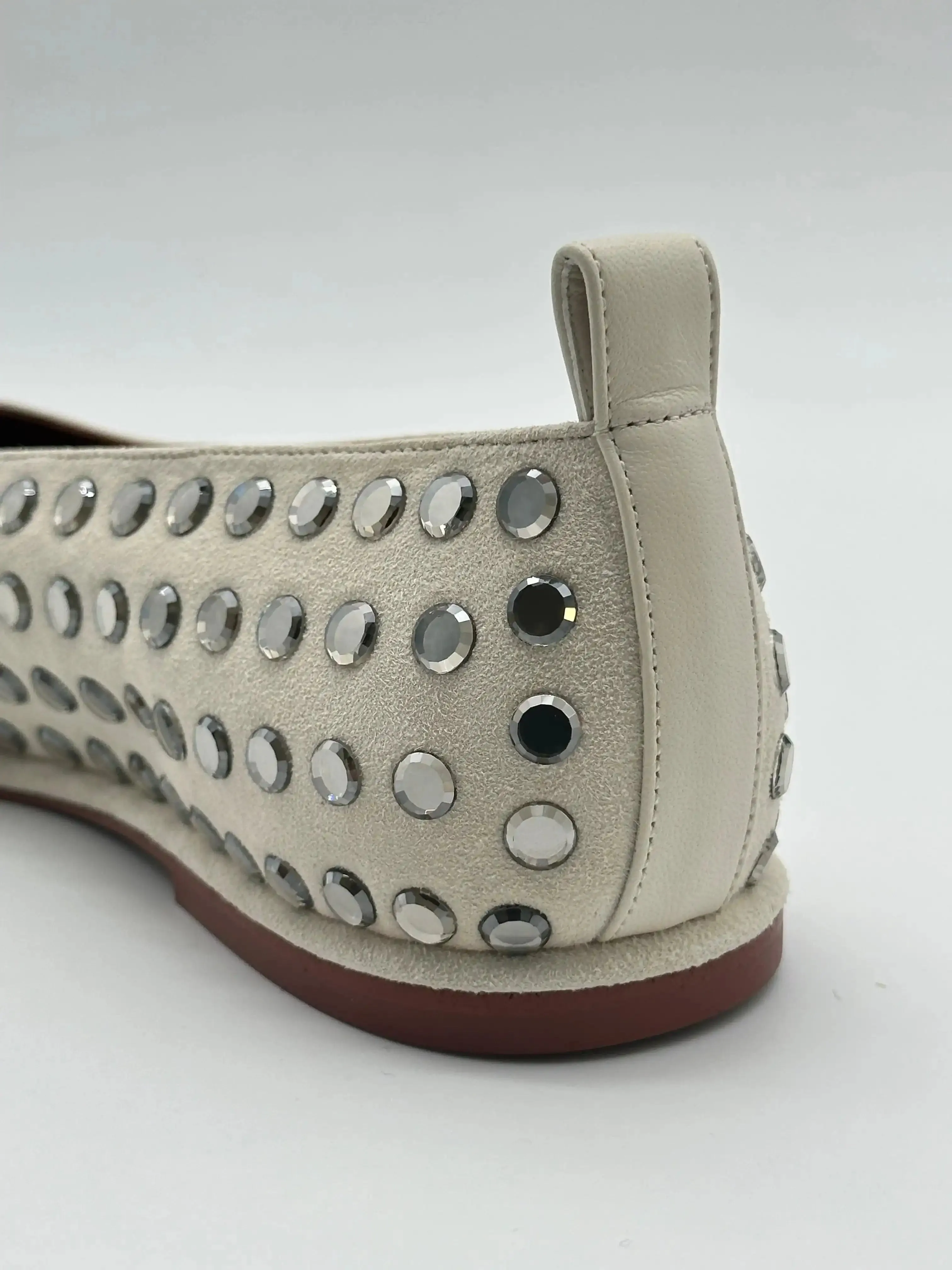 Nicoletta Crystal Suede Ballet Flats Jeans And Penny Loafers